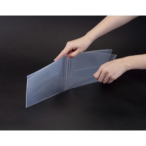 ポストカードホルダー パックン 高透明 クリア×4