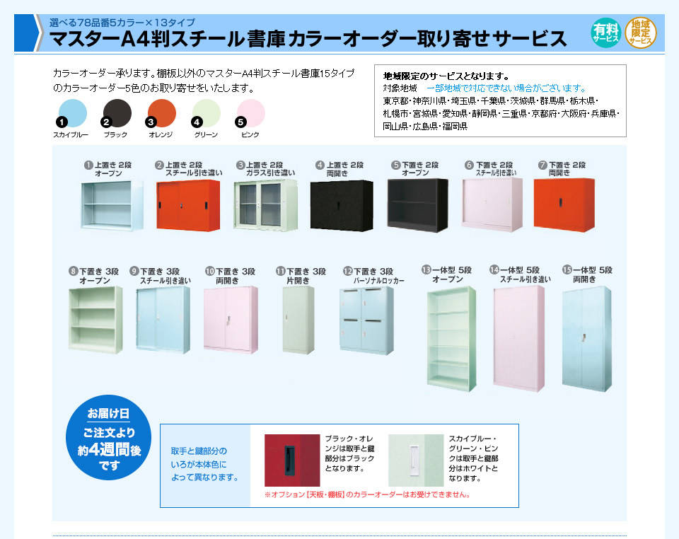 マスターＡ４判スチール書庫（オフィスプランニング）｜オフィス通販カウネット｜カウネット