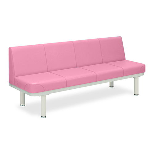 高田ベッド ５９０型ソファー 背付き ０２ 座幅４５ ×長さ１６０×座高４８ 送料無料激安祭 全幅６３ ピンク 良質 ｃｍ 全高８２