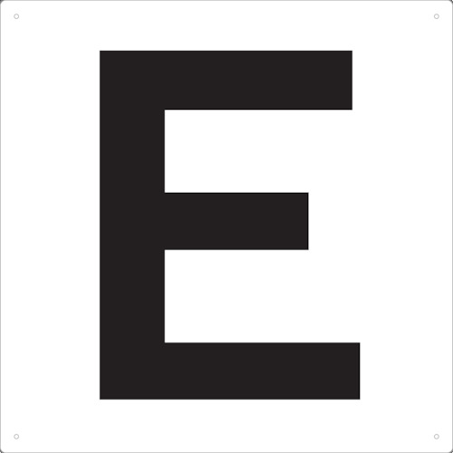 トラスコ中山 表示板アルファベット「E」420X420