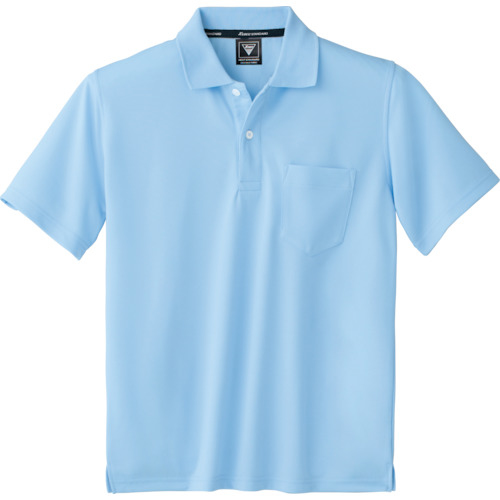 ジーベック 半袖ポロシャツ 人気定番の 65％以上節約 Ｌ サックス