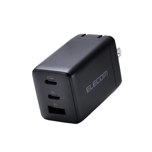USB充電器 C×2 A×1 67W ブラック