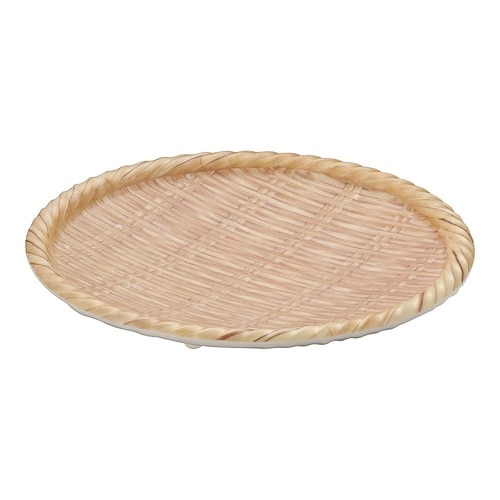 メラミン竹模様丸皿