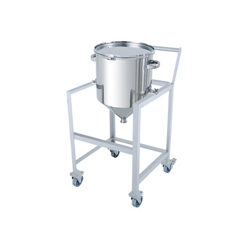 ステンレスホッパー型バンド式密閉容器