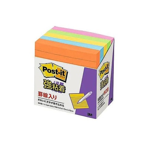 罫線入り強粘着メモ