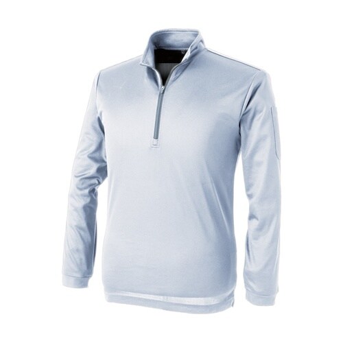 ZIP 長袖ポロシャツ C灰