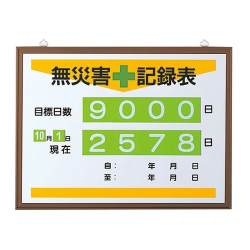 無災害記録表(日数)