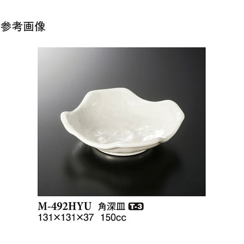 角深皿 白釉