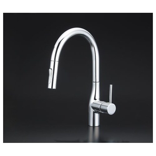 流台シャワー付混合栓グース