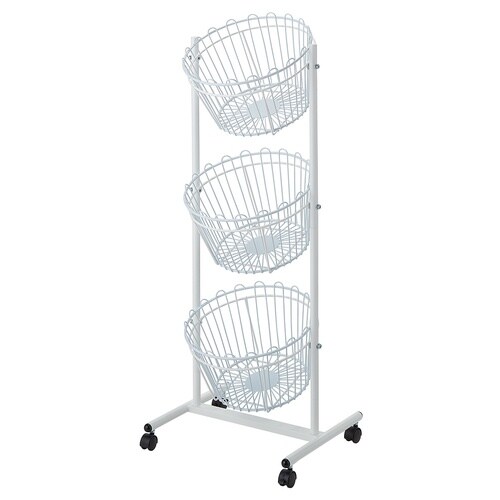 丸型投げ込みバスケット 3段