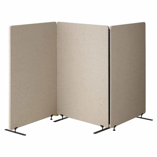 吸音パーテ 3連ベージュ