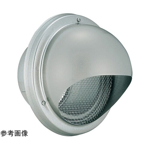丸型フード付メッシュ換気口 シルバーメタリックライト