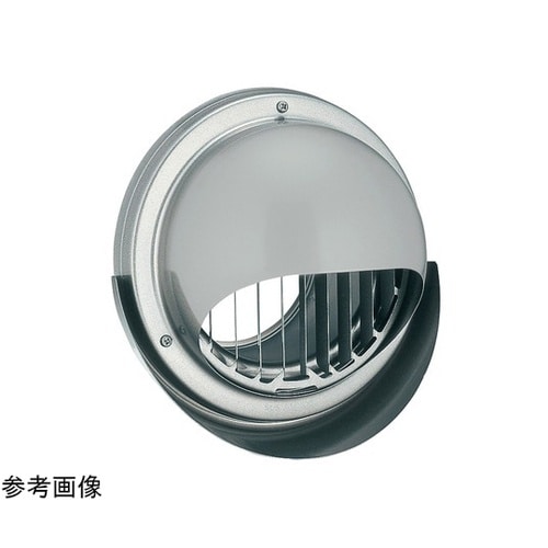 丸型フード縦ガラリ水切り付換気口 シルバーメタリックライト
