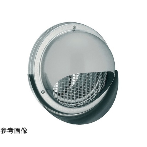 丸型フードメッシュ水切り付換気口 防火ダンバー付 シルバーメタリックライト