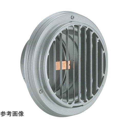 丸・平型縦ガラリ換気口 防火ダンパー付 シルバーメタリックライト