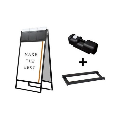 ブラックフラットオープンスタンド看板