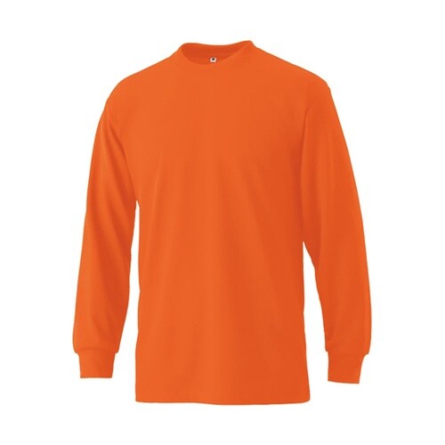 TCM088 裏綿ハニカムメッシュ長袖Tシャツ オレンジ