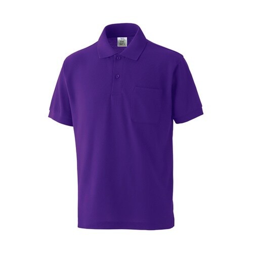 VP226 綿混ちょうちん袖ポケ付ポロ バイオレット