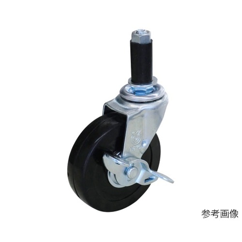 LTF−S型キャスター 自在車ゴムパイプ差し込み式(ストッパー付)