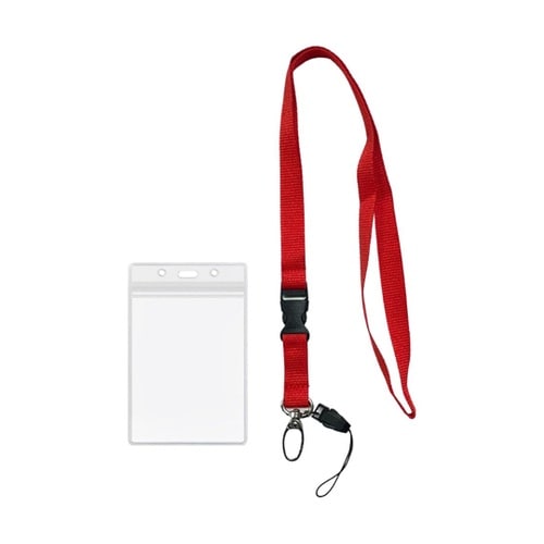 平紐ネックストラップ 名刺・IDカード用ケース