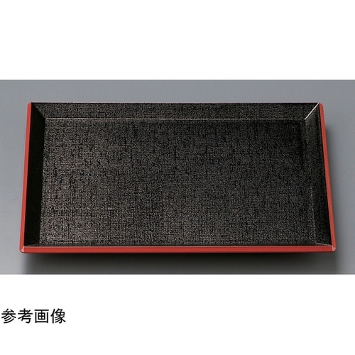 耐熱A)羽反布目盆 黒天朱SL