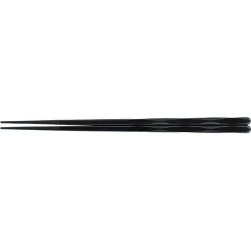 SPS 22.7cm 新面彫箸 黒OM