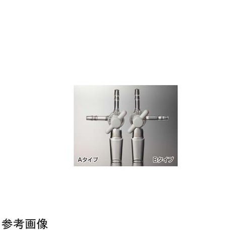 摺付三方コック(透明摺PTFEコック付)