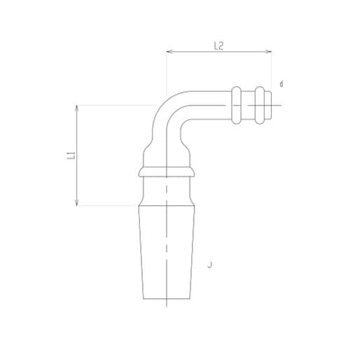 ホースコネクタL字口