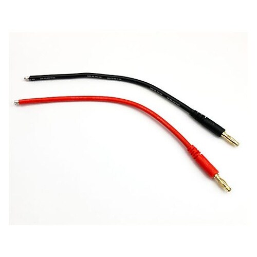 片端バナナプラグ付コード 赤黒セット 200mm