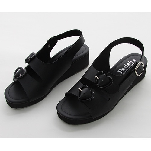 ハート2バックルサンダル