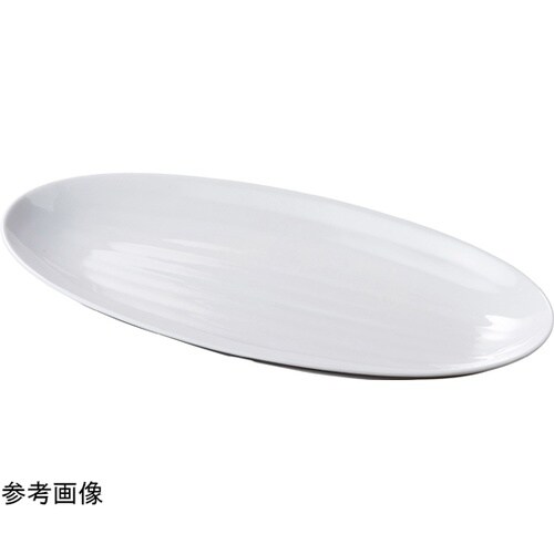 筋目葉盛皿 白グロス