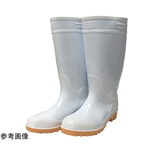安全長靴 白 (PVC製)鋼鉄先芯入り 耐油加工