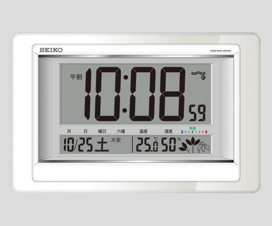 セイコー 温度湿度計付電波デジタル時計 カウネット