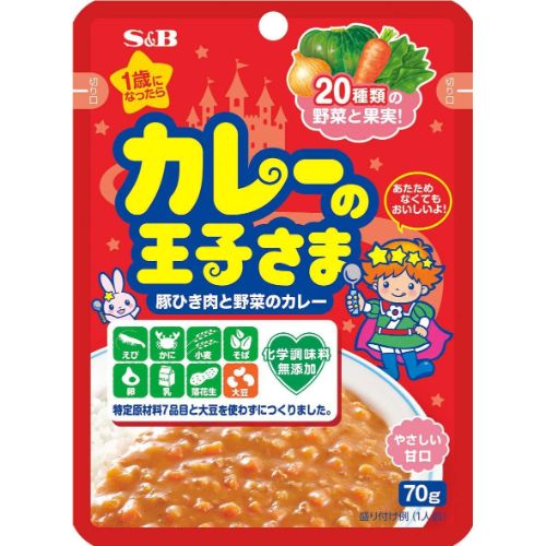 エスビー食品 カレーの王子さまレトルト ７０ｇ ６０個 カウネット