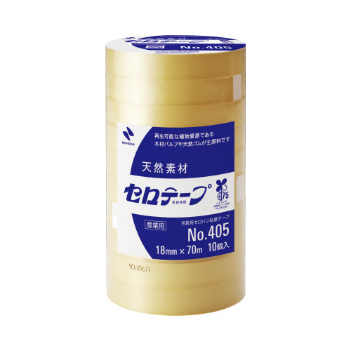 ニチバン セロテープ業務用　幅１８ｍｍ×長さ７０ｍ　透明　大巻き　１パック（１０巻入）　４０５－１８×７０　セロハンテープ 【5010-7285】