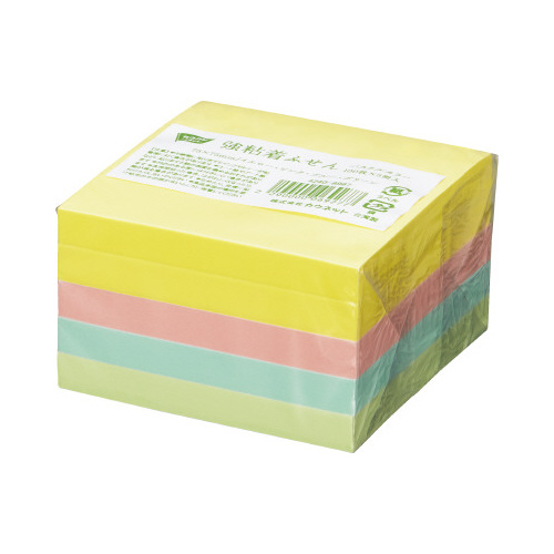 カウネット 強粘着ふせん 75×75mm パステルカラー カウネット 強粘着ふせん 75×75mm パステルカラー