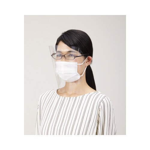 カウネット フェイスシールドマスク メガネ兼用タイプ １０枚 ５０ 業務用 カウネット