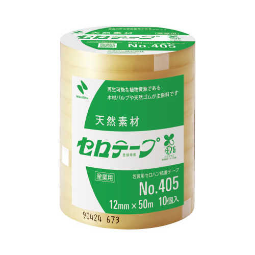 ニチバン セロテープ業務用　幅１２ｍｍ×５０ｍ　５０巻　５パック　４０５－１２×５０　×５　セロハンテープ 【3173-2994】