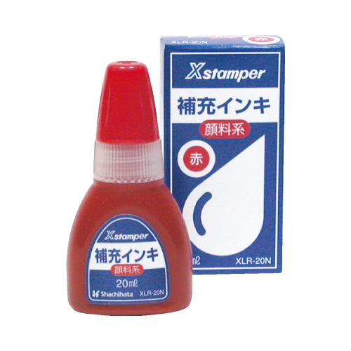 シヤチハタ Ｘスタンパー補充インキ 顔料系 赤 ２０ｍｌ ＸＬＲ