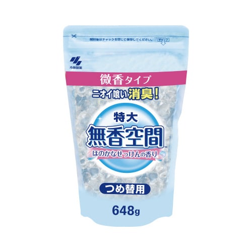 小林製薬 無香空間 ほのかなせっけん 詰替用 ６４８ｇ 詰替用特大 １箱