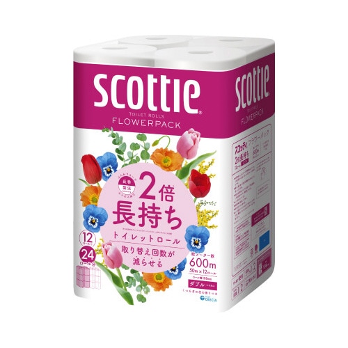 日本製紙クレシア スコッティ フラワーパック 2倍長持ち 12