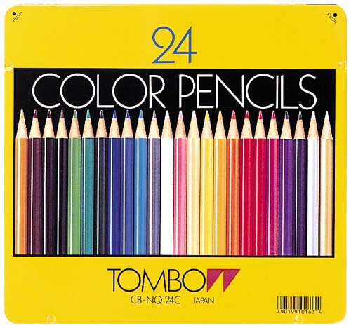 トンボ鉛筆 缶入色鉛筆２４色 ＮＱ １箱（２４本入） ＣＢ－ＮＱ２４Ｃ