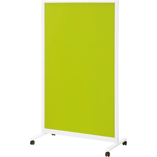 プラス パーティションホワイトボード幅９００ＧＮキャスタ　グリーン　幅９０７×奥行４９０×高さ１５４０ｍｍ　キャスター　４２８－０４６　 ホワイトボード（脚付き　床置き） 【4254-5453】