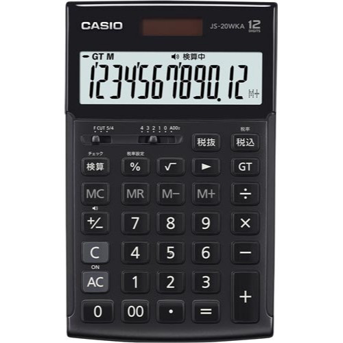 カシオ 本格実務電卓 検算 ＪＳ－２０ＷＫＡ－ＢＫ｜カウネット