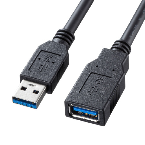 サンワサプライ ＵＳＢ３．０延長ケーブル０．５ｍ ライトグレー