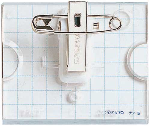 コクヨ Ｕ型名札　４０×５０ｍｍ　ピン・クリップ両用型　透明　幅５０×高さ４２ｍｍ　１セット（１０個入）　ナフ－５×１０　タッグ名札　クリップ付名札  【4132-5964】