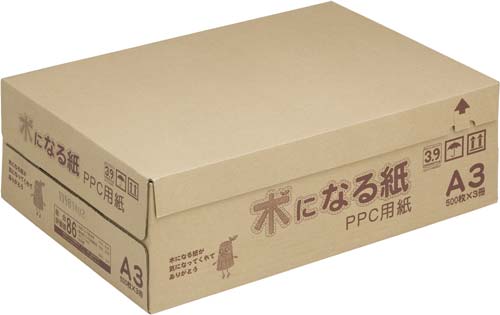 ファイル コピー用紙 木になる紙Ａ３ １箱（５００枚×３冊） キーＡ３｜カウネット