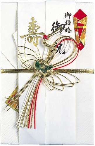 祝儀袋　婚礼　鶴寿（大判）　短冊３枚入　キ－４０９