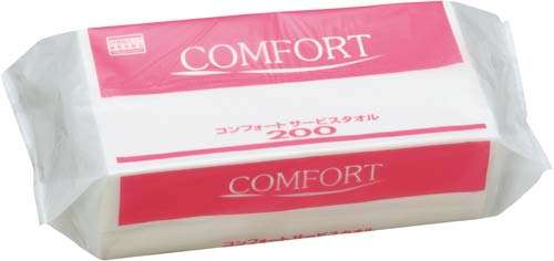 日本製紙クレシア コンフォートサービスタオル　２００枚入×３０ 【4152-3414】
