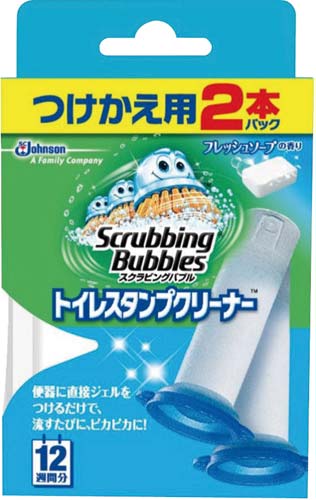 ジョンソン ＳＢトイレスタンプクリーナー付替Ｆソープ　Ｗ１０２×Ｄ９５×Ｈ２０６ｍｍ　付替用　１セット（２本入×３）　００４３５１×３　 トイレ用洗剤（スタンプタイプ） 【4204-1405】